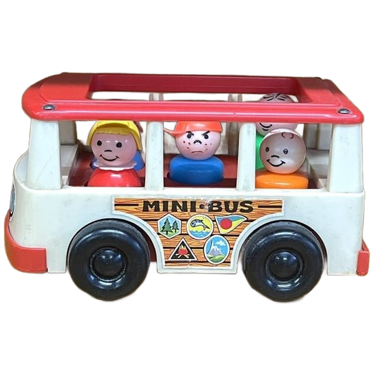 Fisher Price Mini-bus Vintage Speelgoed 1
