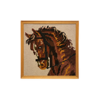 Houten Lijst Geborduurd Paard thumbnail 1