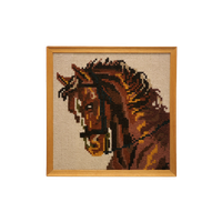 Houten Lijst Geborduurd Paard
