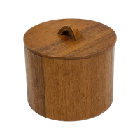 Vintage Scandinavische Plywood Teak Dekselpot