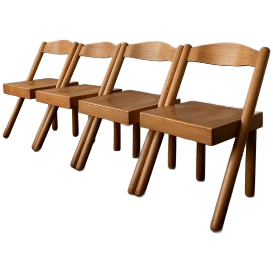 Vintage Italiaanse Iva Stoelen Pamio & Toso Stilwood 1970s 1