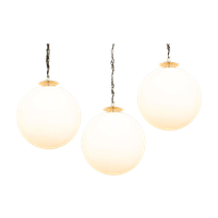 Set Of 3 Hanging Lamps Made Of Opaline (Milk Glass)