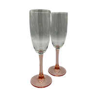 Set Vintage Flûtes Roze Steel 2 Stuks
