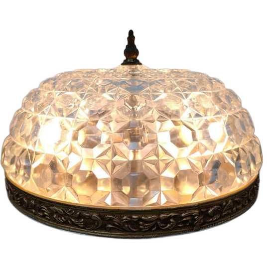 Vintage Brocante Hollywood Regency Plafonnière Plafondlamp 1