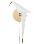 Moooi Perch Light Wandlamp Led Met Stekker Large Messing/wit thumbnail 1