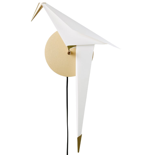 Moooi Perch Light Wandlamp Led Met Stekker Large Messing/wit 1