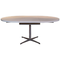 Vintage Eettafel Pastoe Witte Uitschuifbare Tafel Ovaal