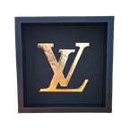 Louis Vuitton Logo Verguld 23ct Goud In Lijst thumbnail 1