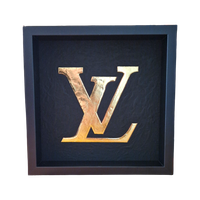 Louis Vuitton Logo Verguld 23ct Goud In Lijst