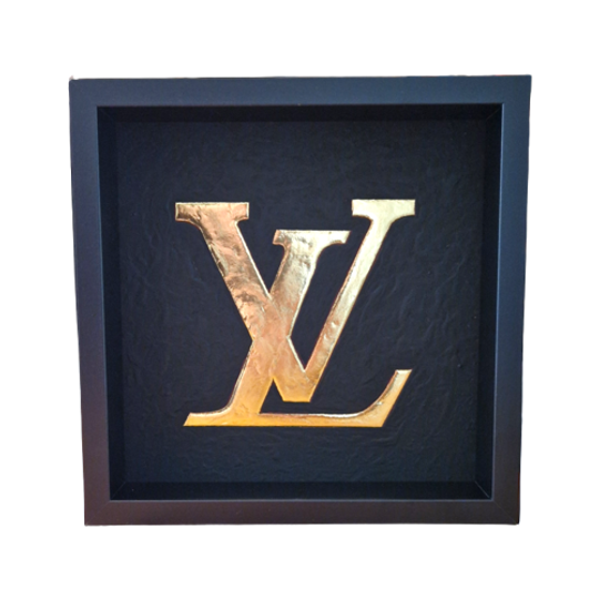 Louis Vuitton Logo Verguld 23ct Goud In Lijst 1