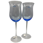 Set Tulp Wijnglazen Blauw Kristal 2 Stuks thumbnail 1