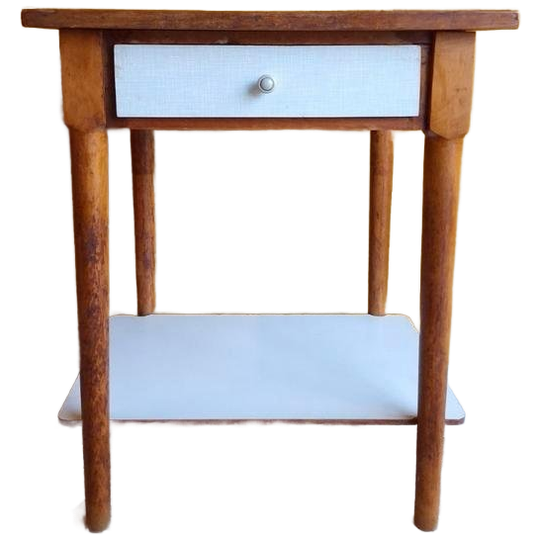 Brocante Vintage Keuken Tafeltje Met Formica Blad, Tafel 1