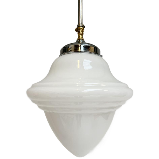 Opaalglazen Art Deco Plafondlamp Uit De 1960’S 1
