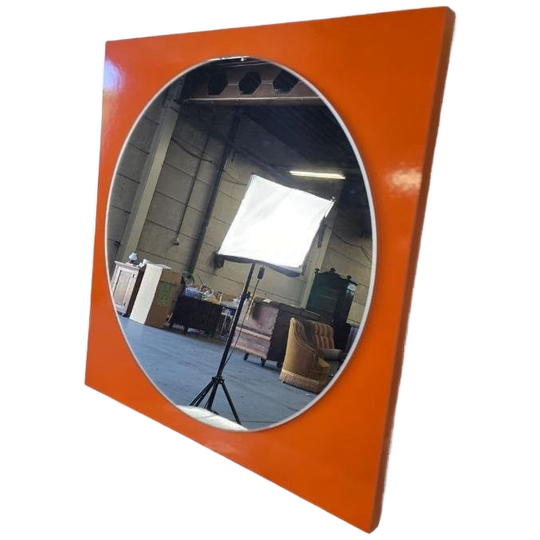 Vintage Oranje Wandspiegel / Spiegel / Decoratie 1