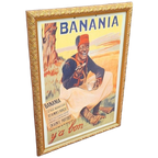 Authentiek Reclame Karton, Herdrukt Door Banania 80'r Jaren. thumbnail 1