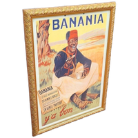 Authentiek Reclame Karton, Herdrukt Door Banania 80'r Jaren.