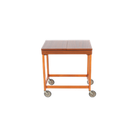 Scandinavian 1960’s Side/storage Table On Wheels