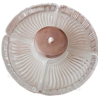 Vintage Draaiplateau Snackschaal Glas Chroom thumbnail 1