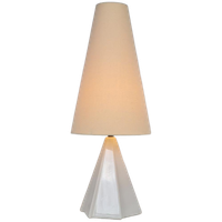 Vintage Geometrische Tafellamp Keramiek ’70 Teepee Lamp Wit