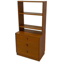 Vintage Wandkast Scandinavisch Teak Kastje Lades 1960 Design