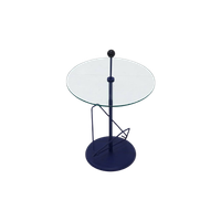 Post Modern Magazine Side Table With Ball Handle 1980S