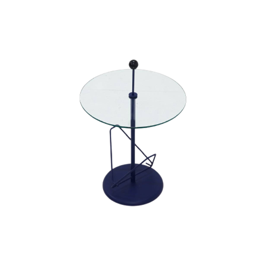 Post Modern Magazine Side Table With Ball Handle 1980s 1