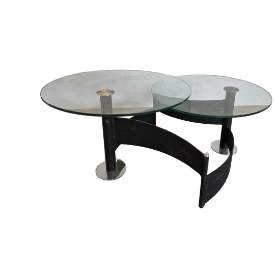 Vintage Design Salontafel Met Draaiend Glas. 1