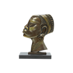 Mid Century Bronze Sculpture African Woman 1950S thumbnail 1