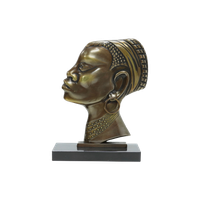 Mid Century Bronze Sculpture African Woman 1950S