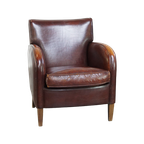 Subtiele Schapenleren Armchair Met Een Mooie Afwerking En Een Goed Patina thumbnail 1