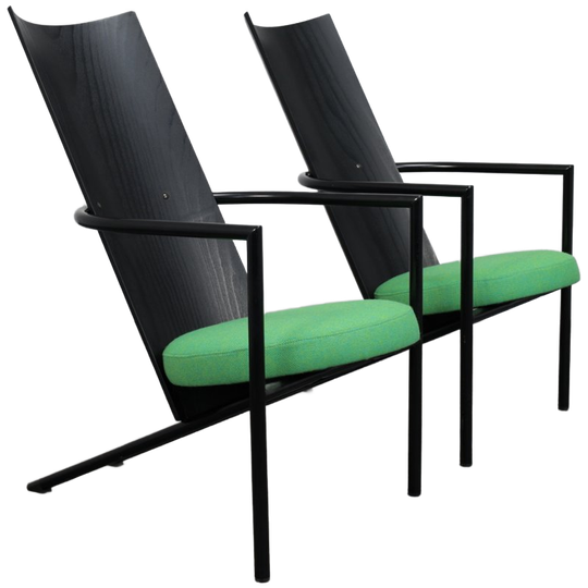 Set Of 2 Postmodern Armchairs, 1980s 1