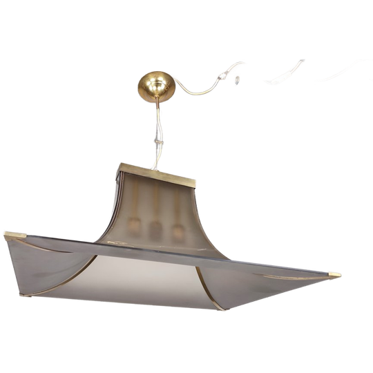 Vintage Italiaanse Glazen Pagoda Hanglamp 1