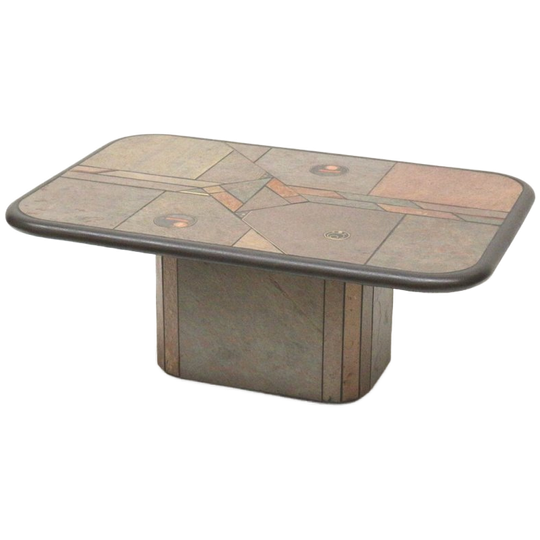 Vintage Brutalist Salontafel Van Fedam Uit De Jaren ’80 1