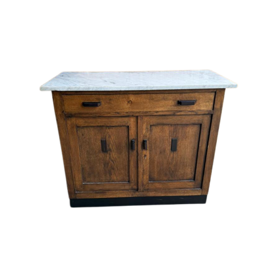 Commode / Dressoir Amsterdamse School Met Marmer Blad 1