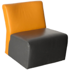Roels Mileto Fauteuil, Antraciet / Oranje thumbnail 1