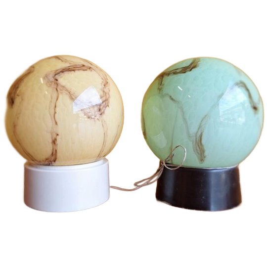 Vintage Art Deco Thaburlampen Set 1