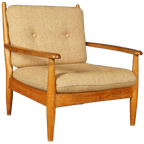 Vintage Fauteuil – Eikenhout – Scandinavië – Jaren 60 thumbnail 1