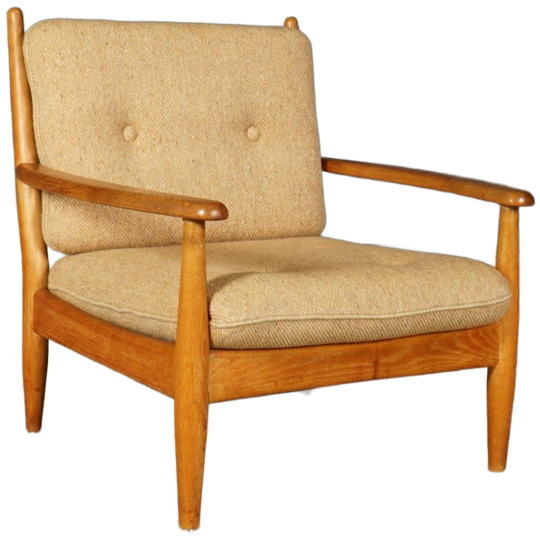 Vintage Fauteuil – Eikenhout – Scandinavië – Jaren 60 1