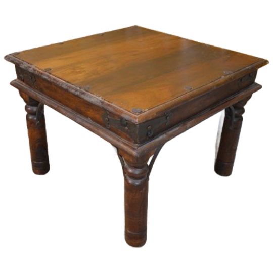 Rustieke Salontafel Van Massief Teak In Koloniale Stijl 1