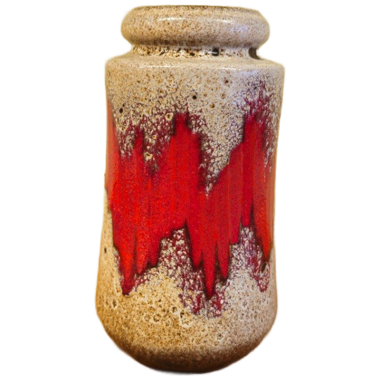 Vintage West Germany Vaas Vaasje Bruin Rood 1