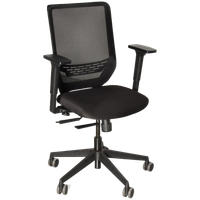 Frontseat Bureaustoel, Zwart/Mesh, 2D Armleggers,