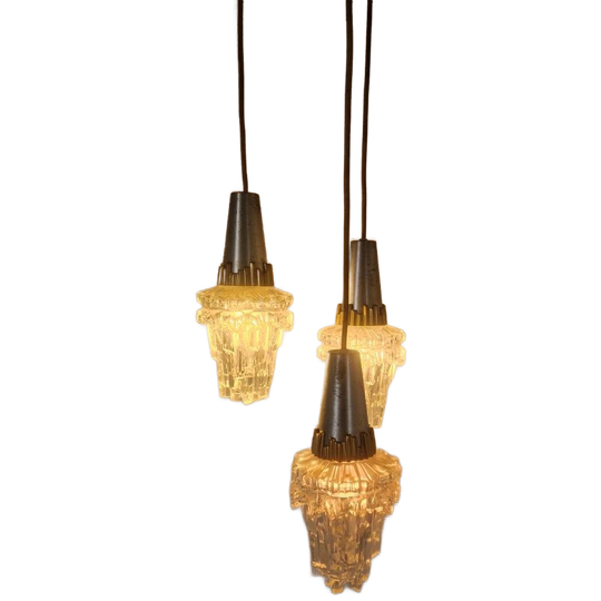 Zeldzame Brutalist Cascade Lamp Vintage Design. 1