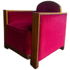 Vintage Art Deco Eenzit / Fauteuil / Clubzetel thumbnail 1