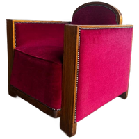 Vintage Art Deco Eenzit / Fauteuil / Clubzetel