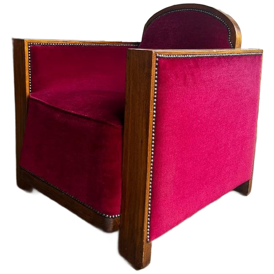 Vintage Art Deco Eenzit / Fauteuil / Clubzetel 1