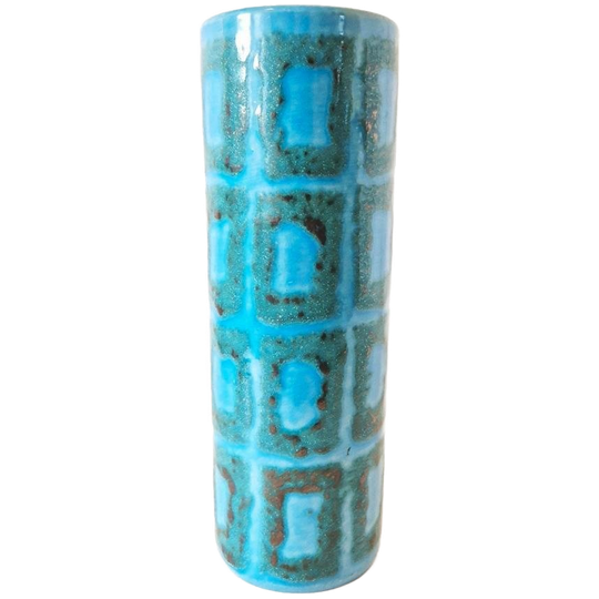 Vintage Vaas Turqoise Blauwe Vaas 1