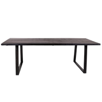 Eettafel Boomstam Mat Zwart 240x100x76