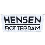 Groot Emaille Reclamebord, Naambord Van Hensen Rotterdam. thumbnail 1