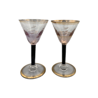 Art Deco Voetglaasjes Gekleurd