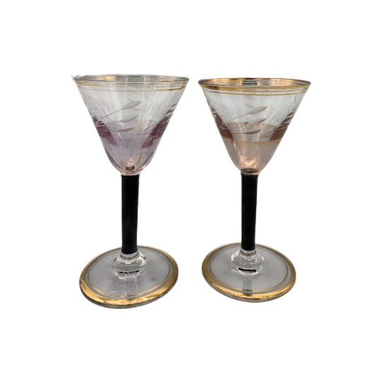 Art Deco Voetglaasjes Gekleurd 1